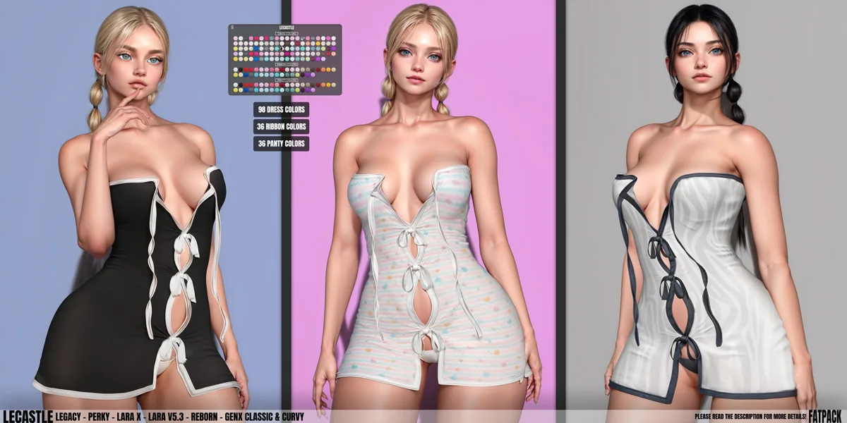 [LECASTLE] Echol Set, Legacy,Perky,LaraX,Maitreya V5.3,Reborn,Belleza Classic,Curvy 3462