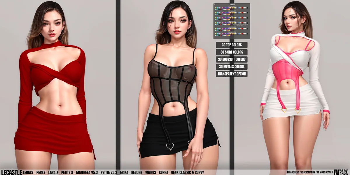 [LECASTLE] Lark Set, Legacy, Perky, LaraX, PetiteX, Lara V5.3, Petite V5.3, Erika, GenX, Reborn, Waifus 3841