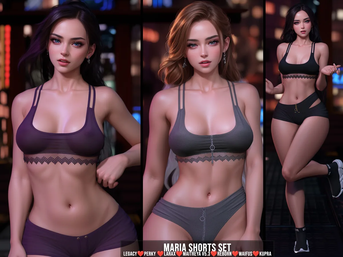 [LECASTLE] Maria Shorts Set,Legacy,Perky,Maitreya V5.3,LaraX,Reborn,Waifus,Kupra