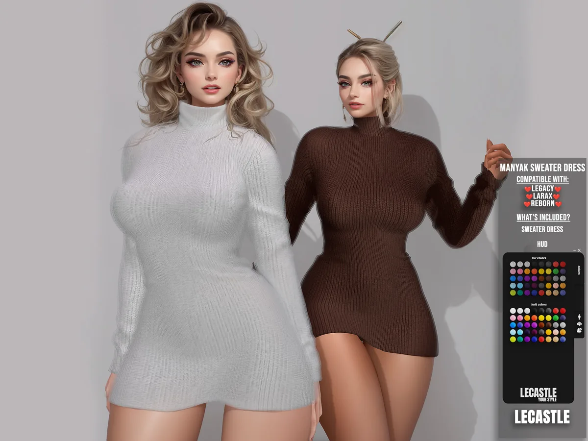 [LECASTLE] Manyak Sweater Dress,Legacy,LaraX,Reborn
