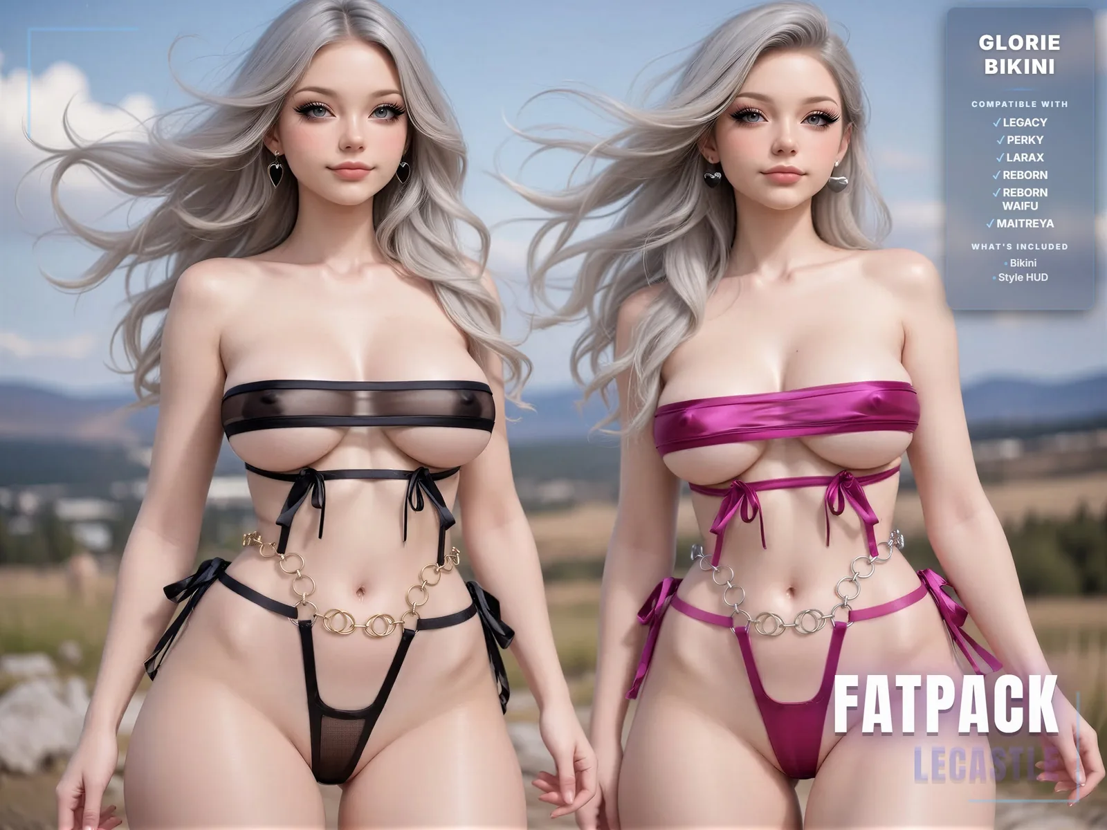 [LECASTLE] Glorie Bikini,Legacy,Perky,LaraX,Maitreya,Reborn,Waifus