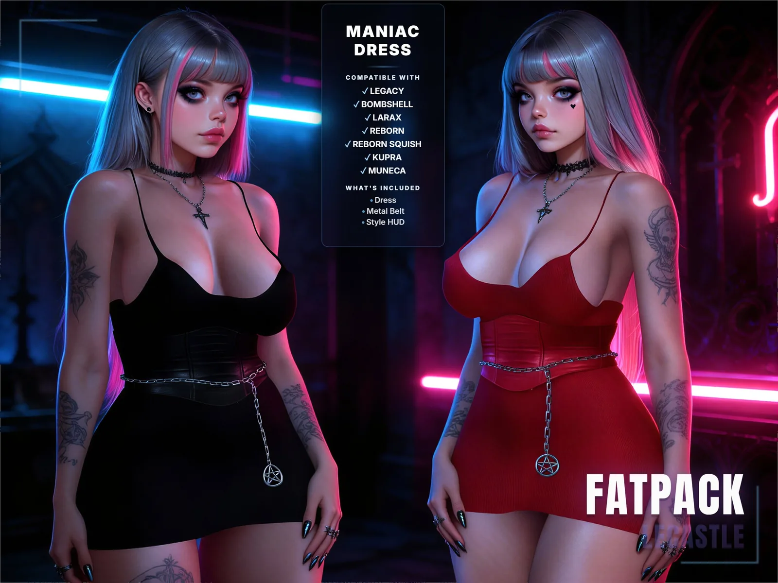 PROMO! - [LECASTLE] Maniac Dress Fatpack • Legacy • Bombshell • LaraX • Reborn • Kupra • Muneca