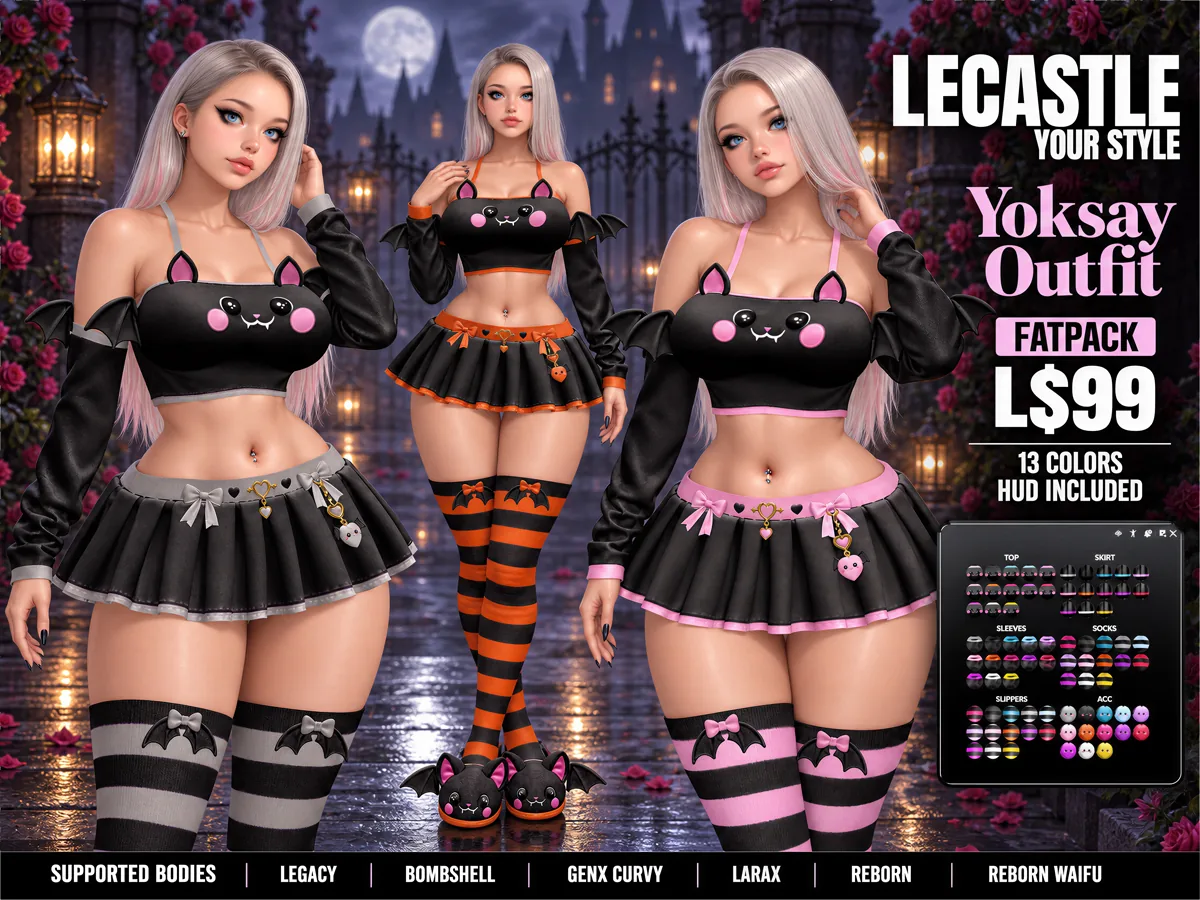 PROMO! - [LECASTLE] Yoksay Outfit Fatpack • Legacy • Bombshell • GenX Curvy • LaraX • Reborn • Reborn Waifu
