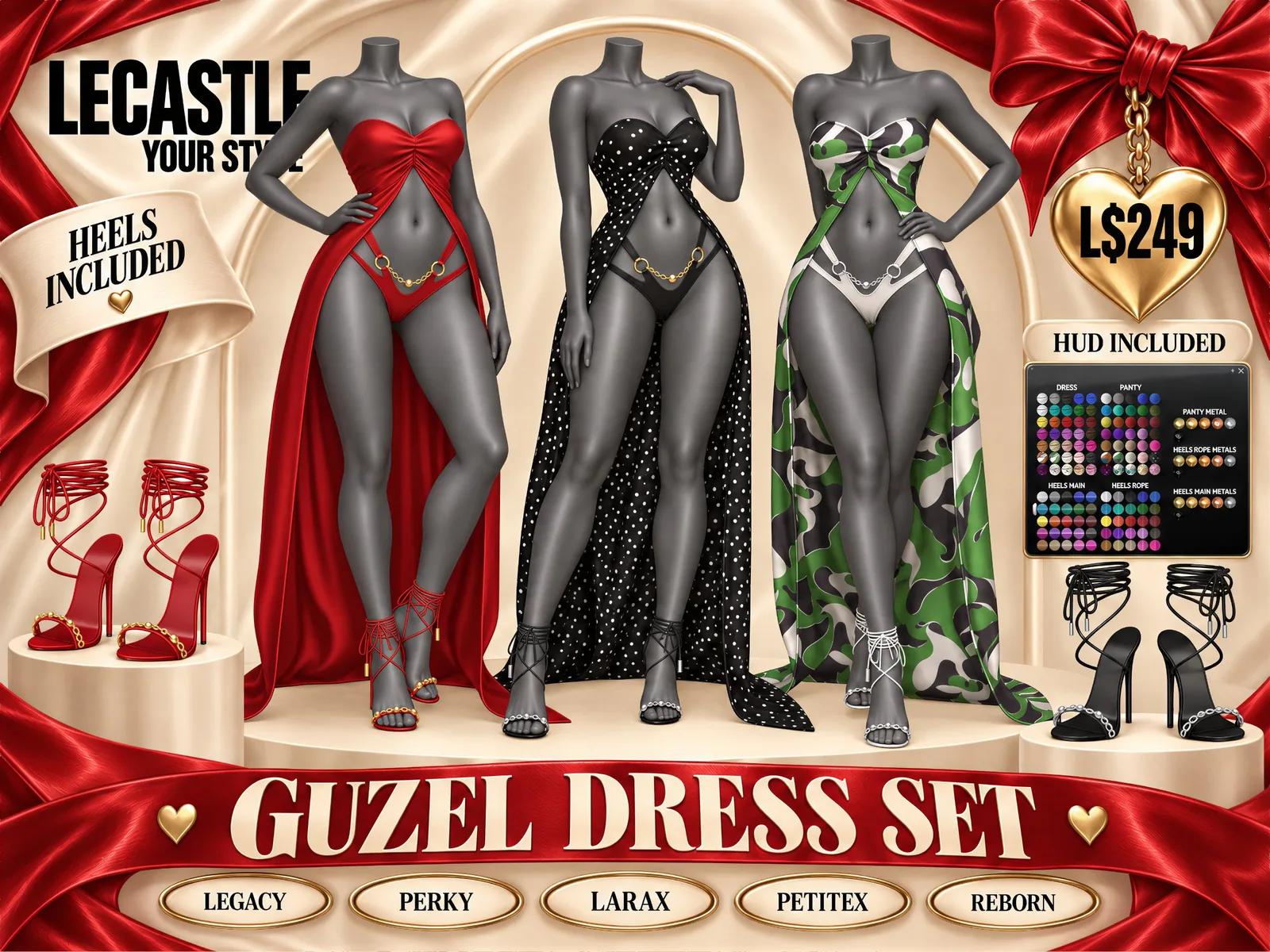 [LECASTLE] Guzel Dress Set • LEGACY • PERKY • LARAX • PETITEX • REBORN