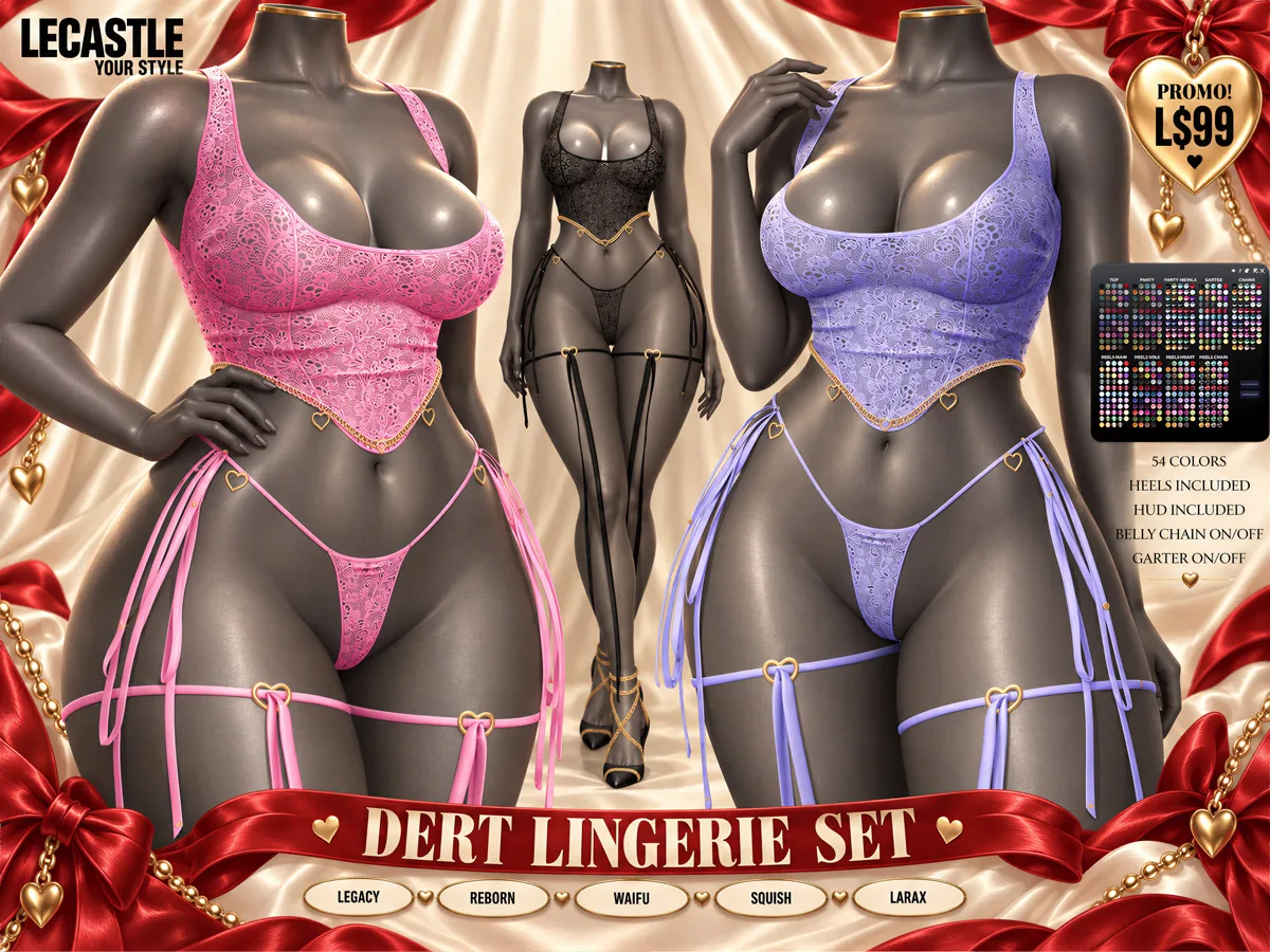 PROMO! - [LECASTLE] Dert Lingerie Set • LEGACY • REBORN • WAIFU • SQUISH • LARAX