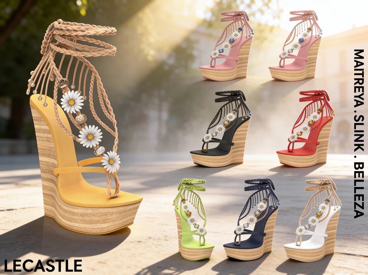 [LECASTLE] Dixie Boho Wedges 3992