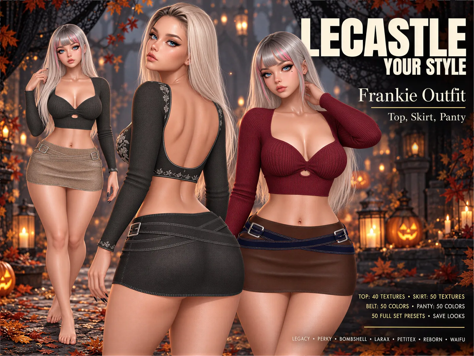 PROMO! - [LECASTLE] Frankie Outfit Fatpack • Legacy • Perky • LaraX • PetiteX • Reborn • Reborn Waifu