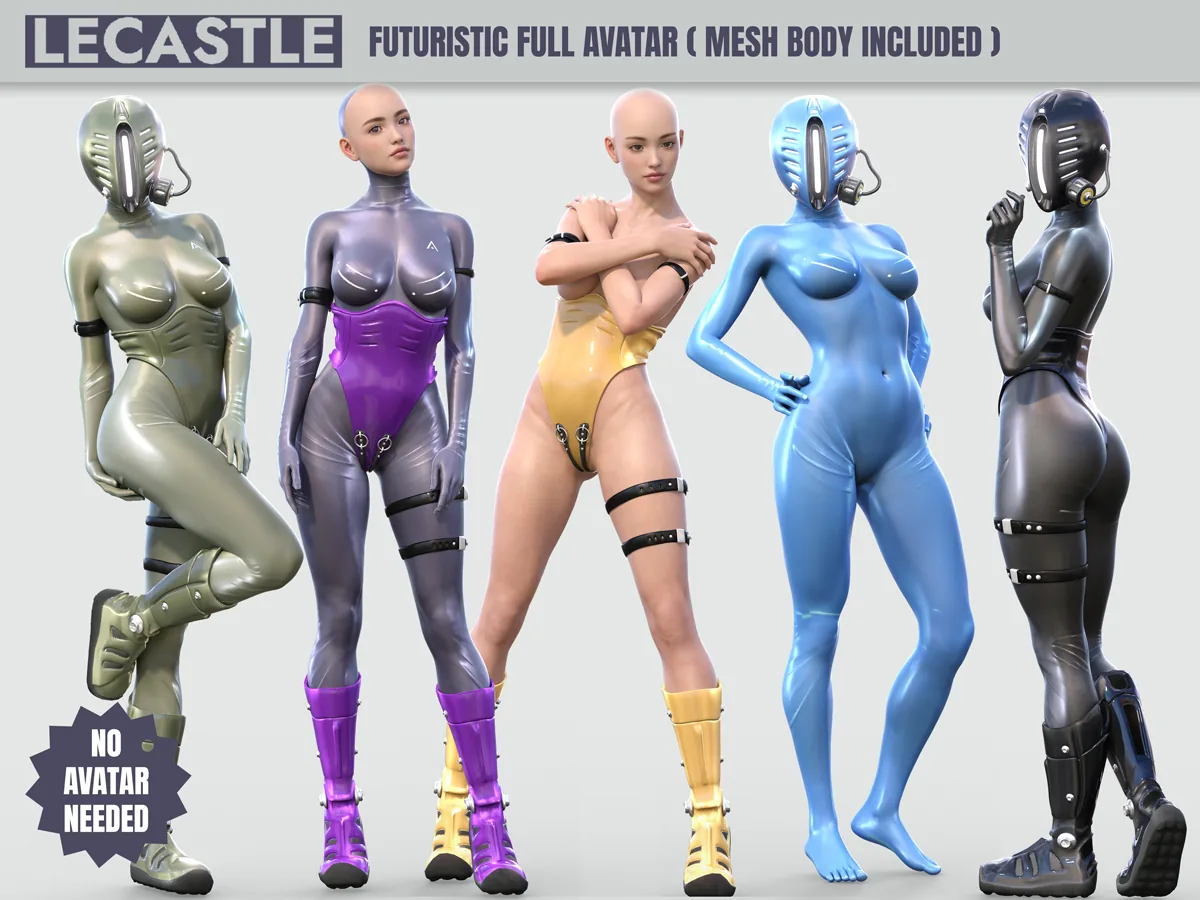 [LECASTLE] Futuristic Full Avatar - FATPACK - Original Mesh NEW! 2022 1592