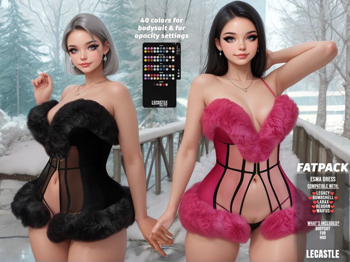 [LECASTLE] Esma Dress,Legacy,Bombshell,LaraX,Reborn,Waifu
