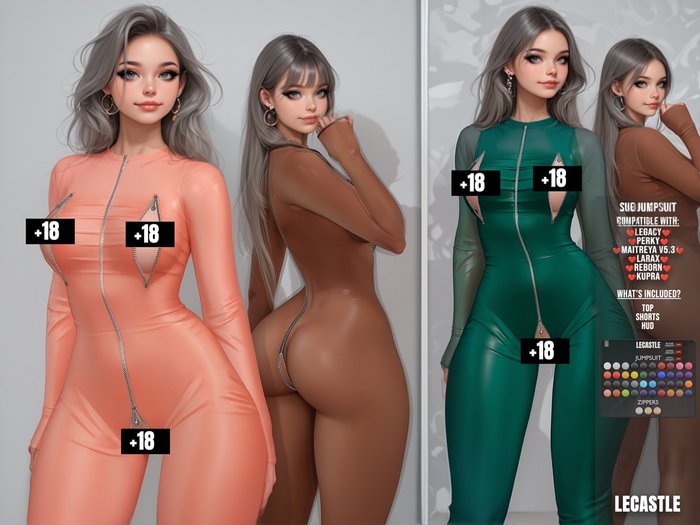 [LECASTLE] Sue Jumpsuit,Legacy,Perky,Maitreya,LaraX,Reborn,Kupra