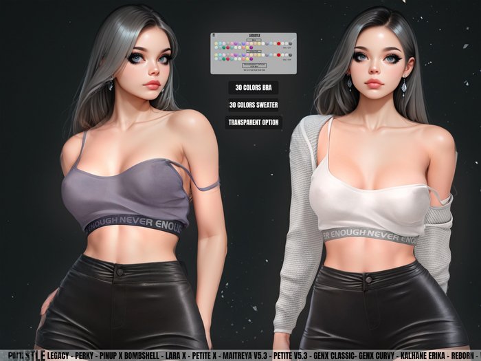 [LECASTLE] Elsie Top, Legacy, Perky, LaraX, PetiteX, Lara V5.3, Petite V5.3, Erika, GenX, Reborn, Waifus 2736