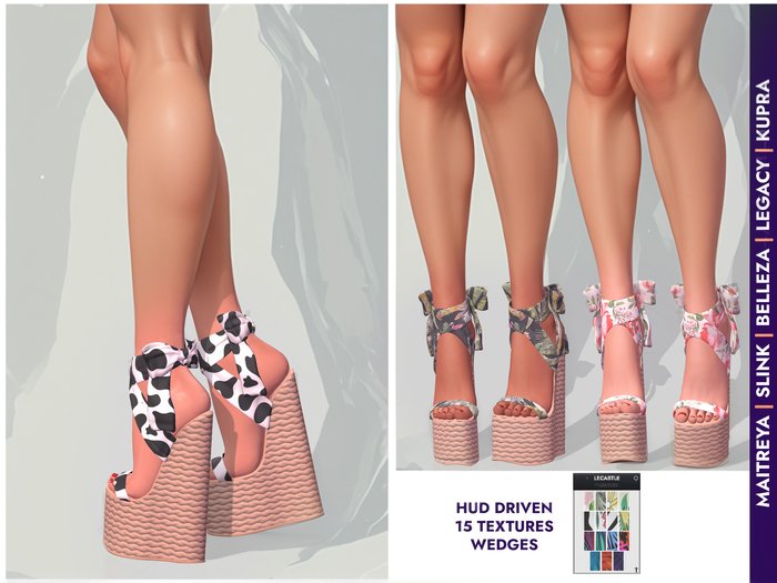 [LECASTLE] Vivian High Wedges 7765