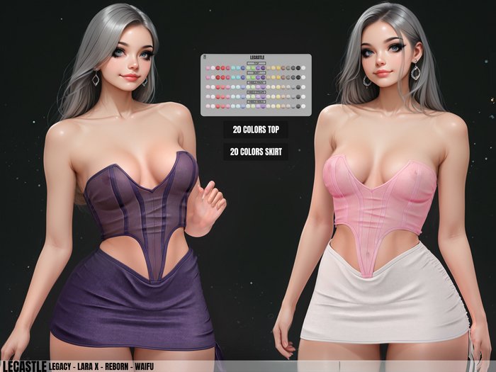 [LECASTLE] Wibeke Outfit, Legacy, LaraX, Reborn, Waifu 3466