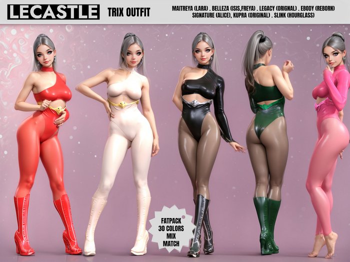 [LECASTLE] TRIX OUTFIT - FATPACK - Original Mesh - Maitreya, Belleza, Legacy, Reborn, Slink, Alice, Kupra 4322