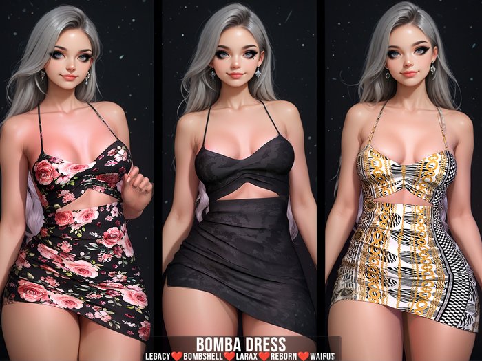 [LECASTLE] Bomba Dress, Legacy,Bombshell,Reborn,Waifus,LaraX