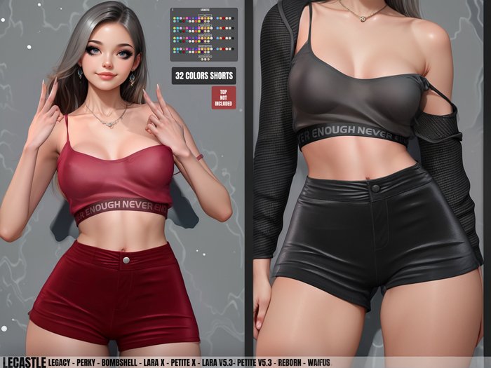 [LECASTLE] Elsie Shorts, Legacy, Maitreya V5.3, LaraX, Reborn 7203