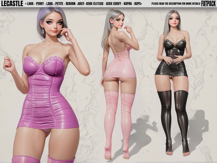 [LECASTLE] Nadja Outfit - Maitreya, Petite, Legacy, Perky, Kupra, Kups, Reborn, GenX, Belleza, Juicy, Curvy 4389