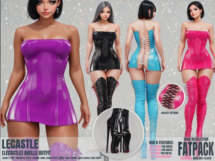 [LECASTLE] Axelle Outfit - Legacy, Perky, Maitreya, Petite, Reborn, Erika, Kupra, Kups 7797