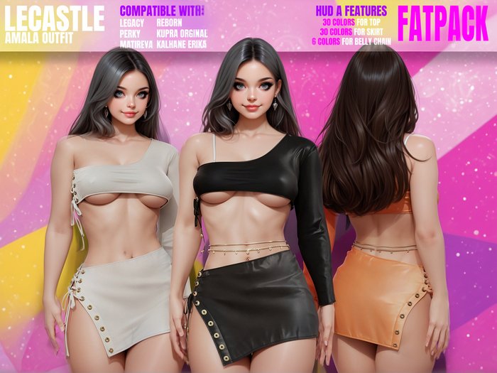 [LECASTLE] Amala Outfit - Legacy, Perky, Maitreya, Kupra, Reborn, Erika 9265