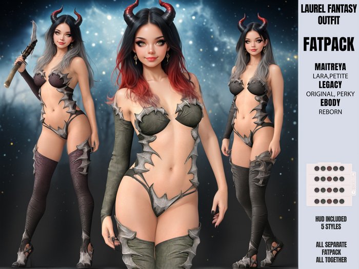 [LECASTLE] Laurel Fantasy Outfit FATPACK - Set Maitreya Lara Petite Legacy Original Perky and Reborn 5045