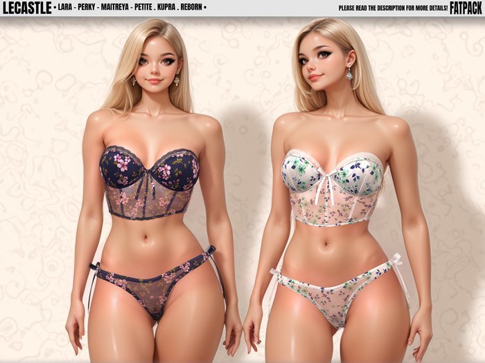 [LECASTLE] Barbara Lingerie Set - %100 Original Mesh - NEW! 2022 1298