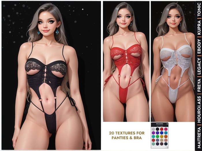 [LECASTLE] Polina Lace Lingerie Set 4091