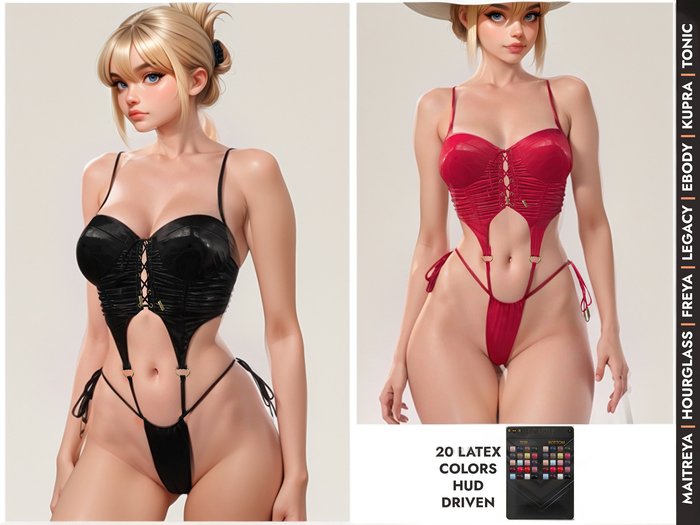 [LECASTLE] Polina Latex Bikini 7535
