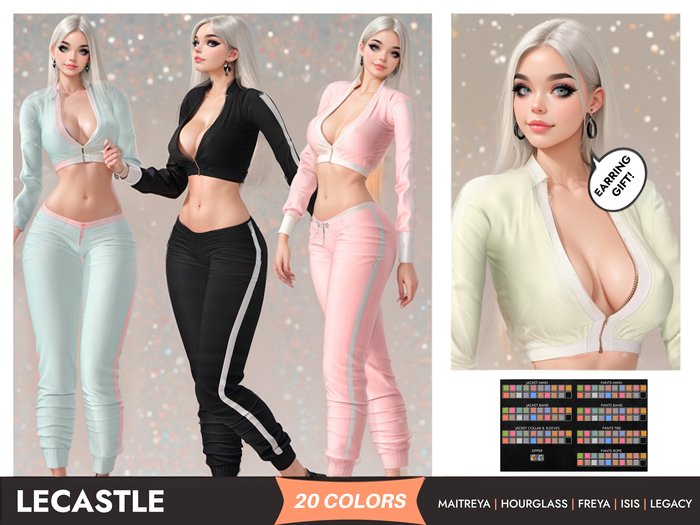 [LECASTLE] Tilde Pants & Jacket Sports Set 5521