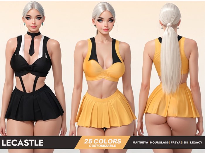 [LECASTLE] Emma Skirt & Top Outfit 4514