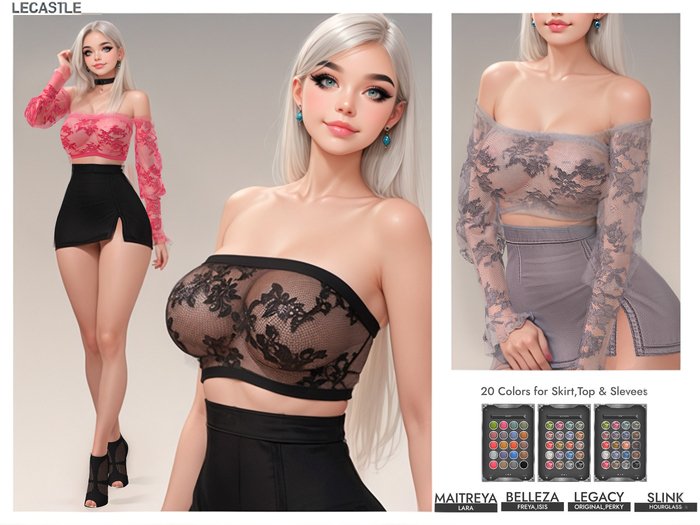 [LECASTLE] Eloise Lace Outfit 2665