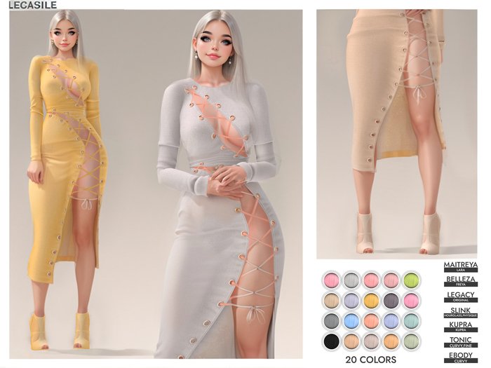 [LECASTLE] Ann Long Dress 2883