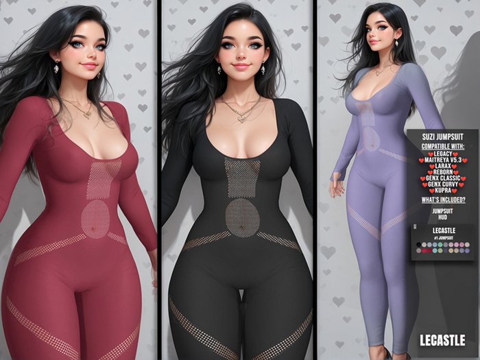 PROMO! - [LECASTLE] Suzi Jumpsuit, Legacy, Maitreya v5.3, LaraX, Reborn, GenX Classic & Curvy, Kupra