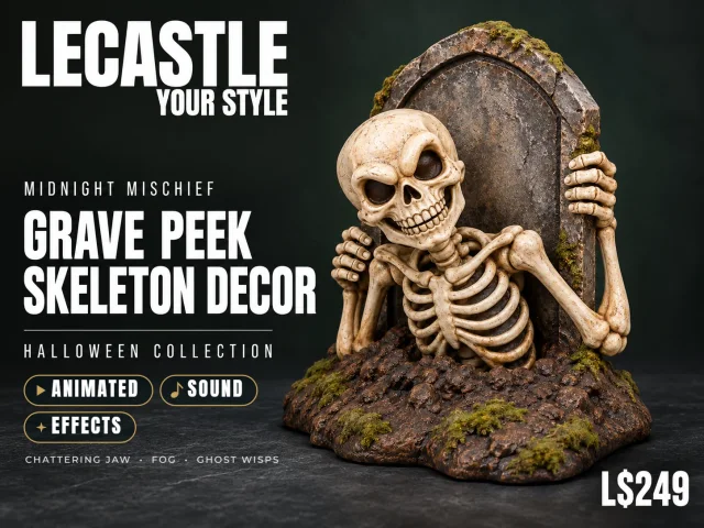 Grave Peek Skeleton Decor
