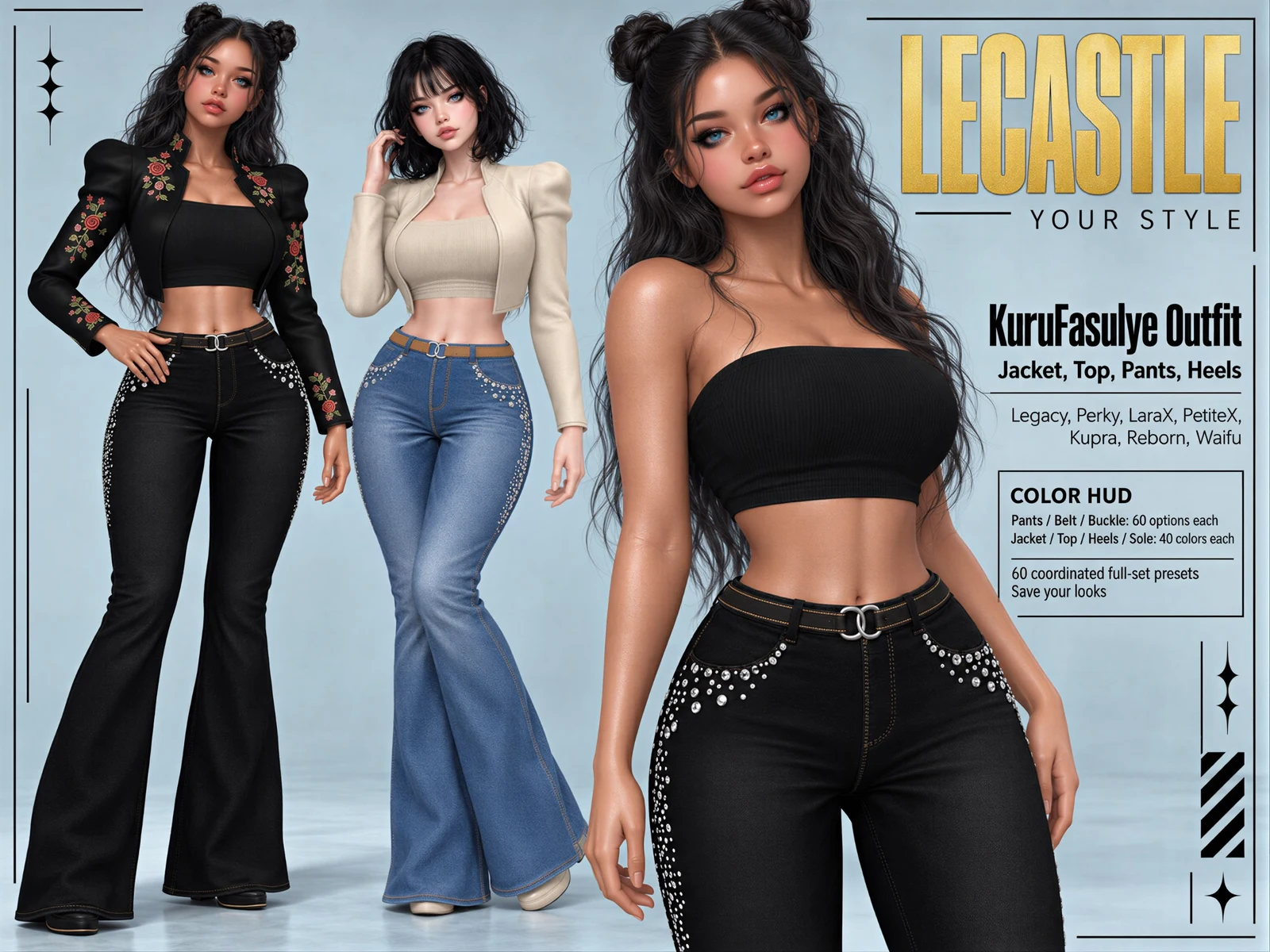 [LECASTLE] KuruFasulye Outfit • Legacy • Perky • LaraX • PetiteX • Kupra • Reborn • Waifu